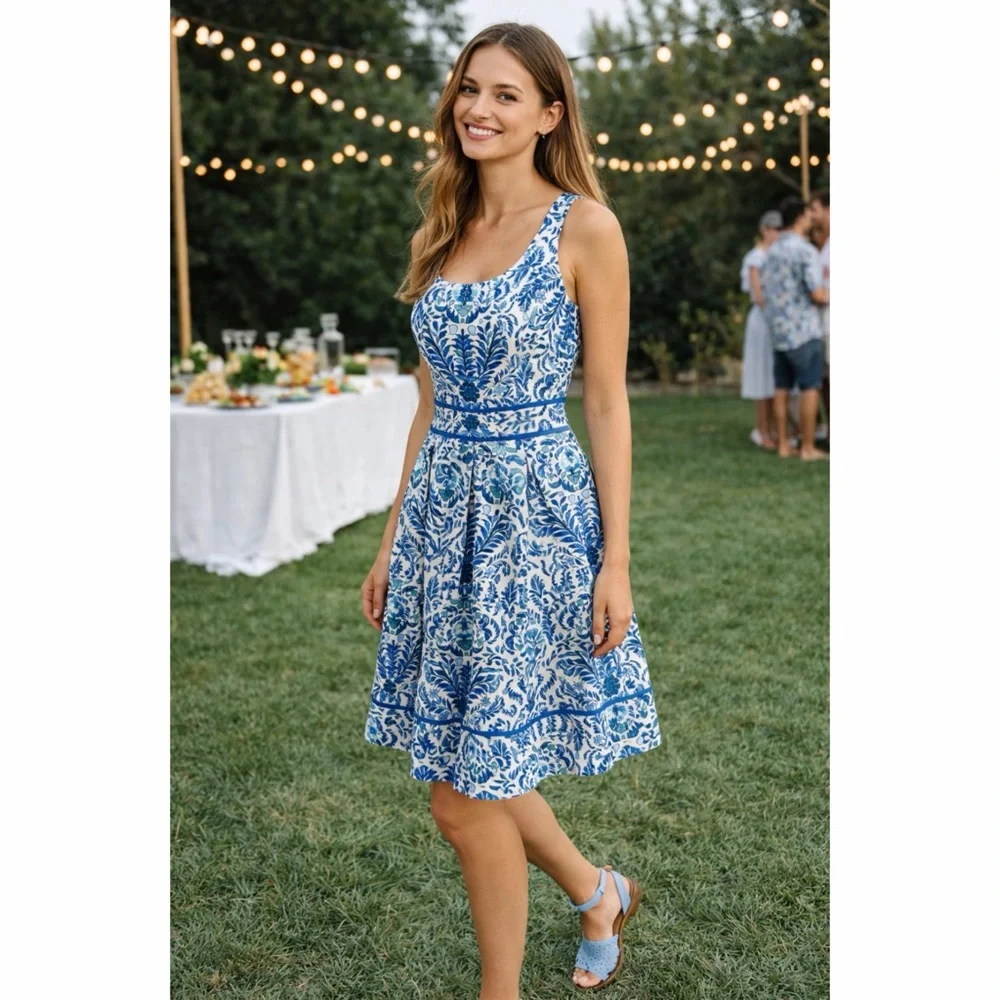 a line summer dress for women A line summer linen dress Lilly